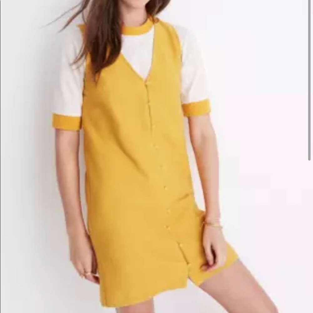 Madewell Texture & Thread Button-Front Tank Dress - Picture 2 of 5